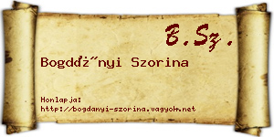 Bogdányi Szorina névjegykártya